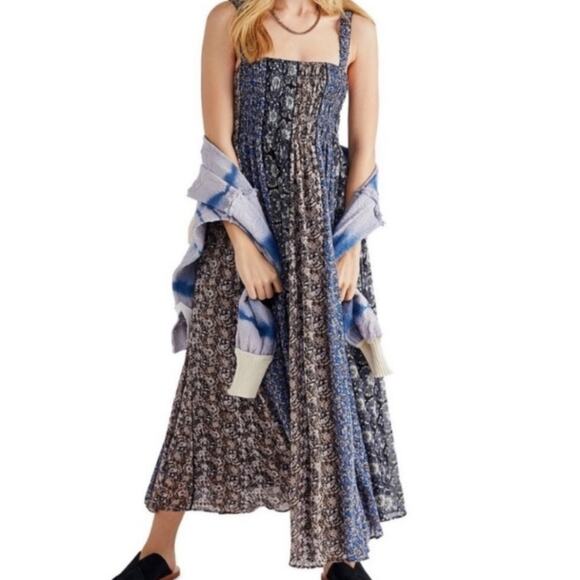 Free People Come Together Patchwork Dress - Picture 1 of 8